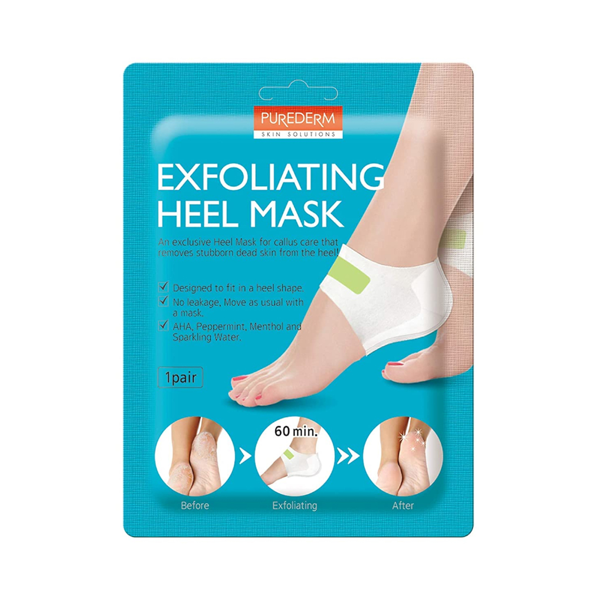 ماسک لایه بردار و آبرسان پا~Exfoliating Heel Mask For Foot~PUREDERM