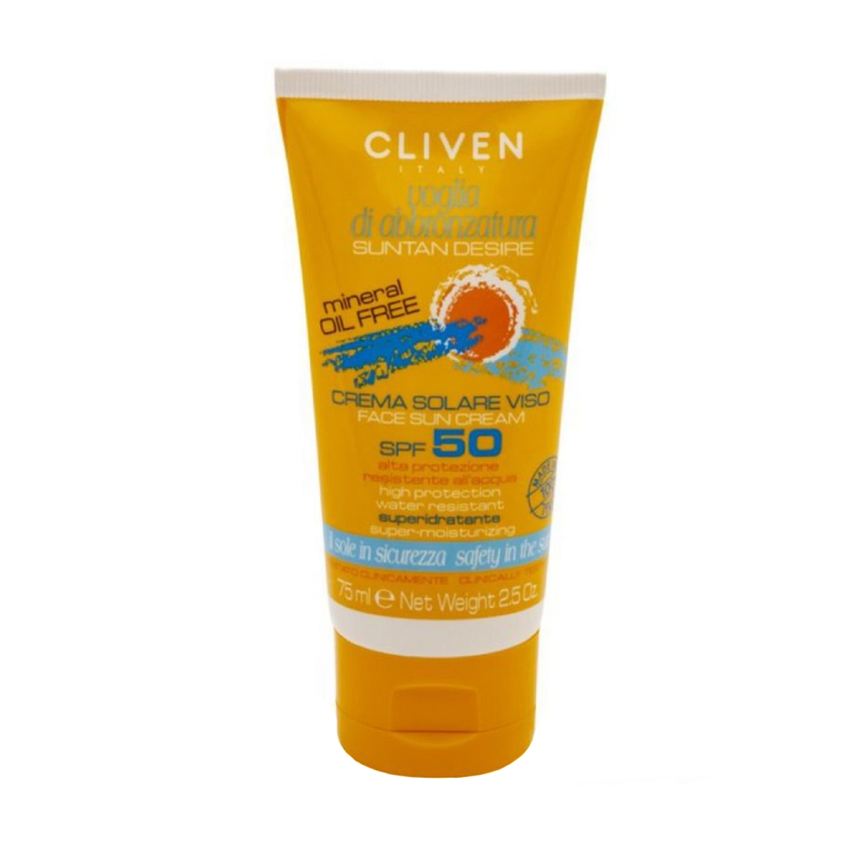 کرم ضد آفتاب مینرال فاقد چربی SPF50~Mineral Oil Free Face Sun Cream SPF50~CLIVEN