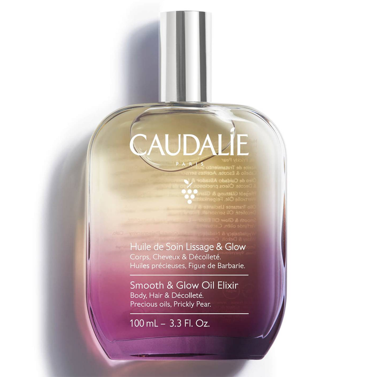 روغن نرم کننده و درخشان کننده بدن و مو و دکلته~Smooth & Glow Oil Elixir Body hair & Decollete~CAUDALIE