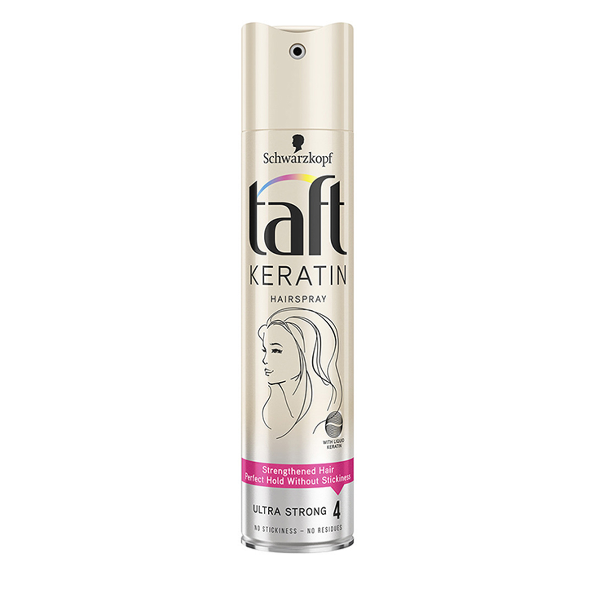 اسپری حالت دهنده مو اولترا استرانگ کراتین~Keratin Ultra Strong Hair Spray~TAFT