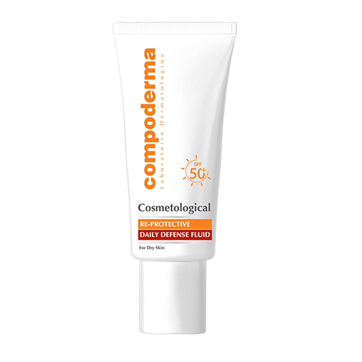 ضد آفتاب ری پروتکتیو SPF50+ مناسب پوست خشک و خیلی خشک~Re Protective Daily Defense Fluid SPF50+ For Dry Skin~COMPODERMA